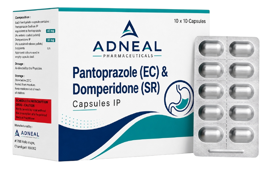 Pantoprazole (EC) & Domperidone (SR) Capsules IP